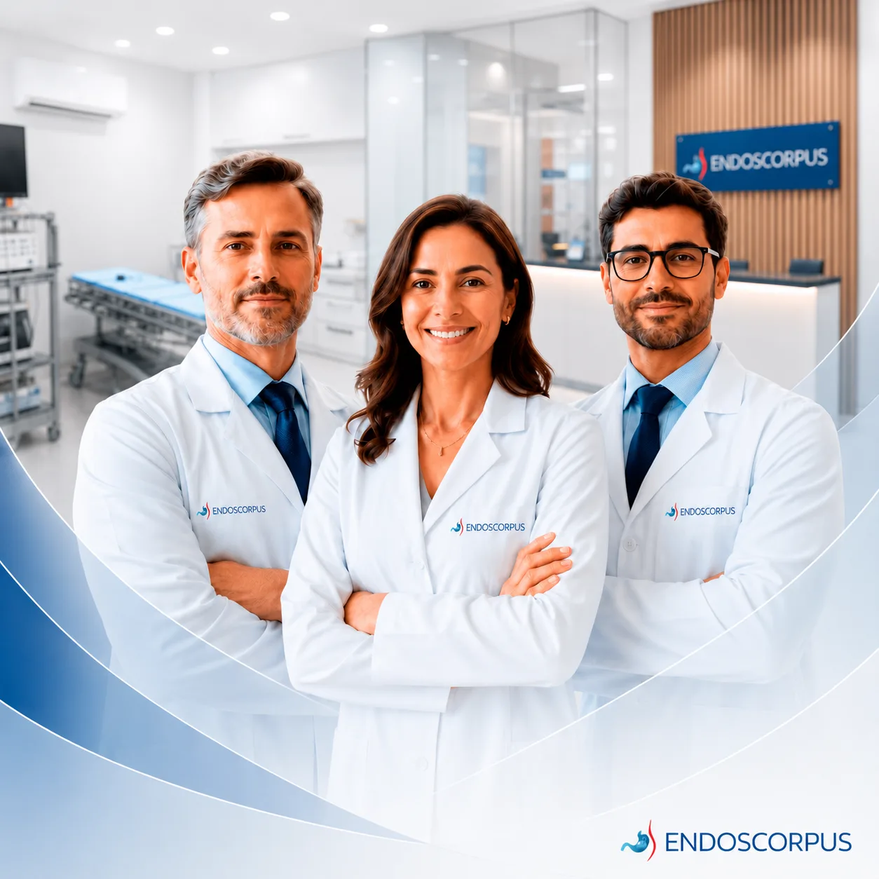 Equipe médica da Clínica Endoscorpus em São Gonçalo